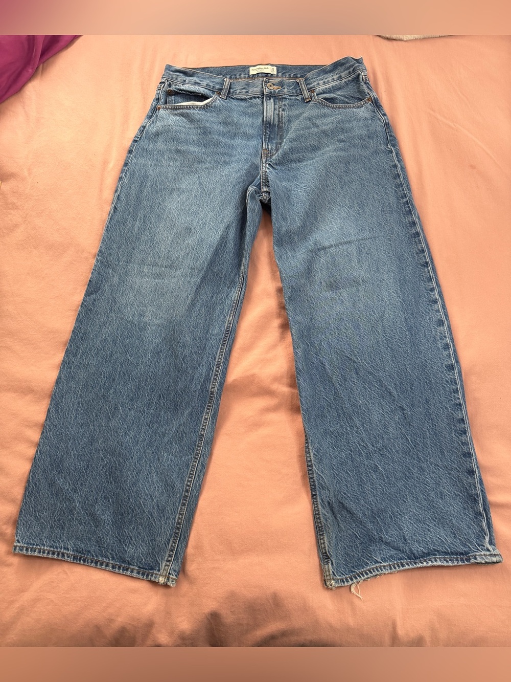 Abercrombie & Fitch Light Blue Ultra Loose Low Rise Jeans